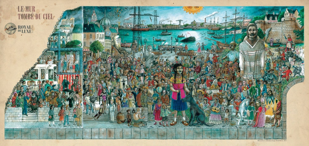 Royal de Luxe, le mur tombé du ciel Royal de Luxe, le mur tombé du ciel