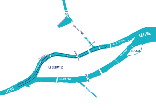 Plan de la boucle de la Loire pour la croisière Saint-Félix