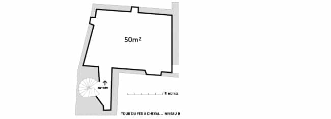 Plan de la tour du fer à cheval du Château des Ducs de Bretagne