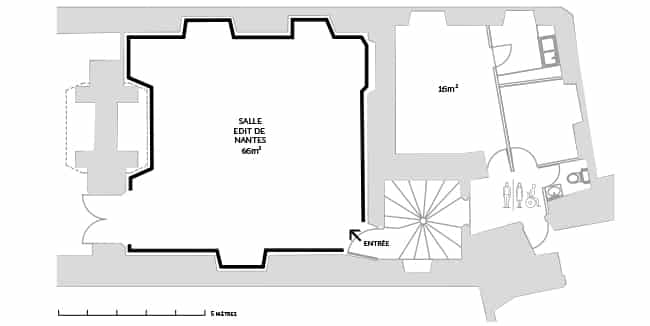 Plan de la salle de l'Édit de Nantes