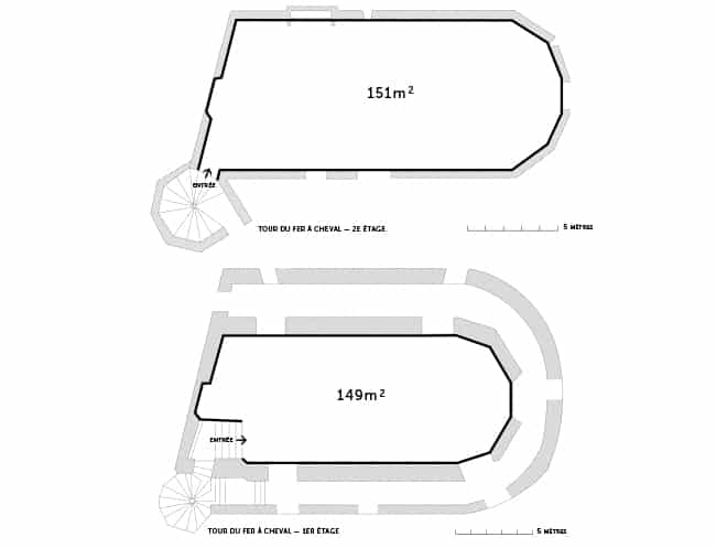 Plan de la Tour du fer à Cheval du Château des ducs de Bretagne