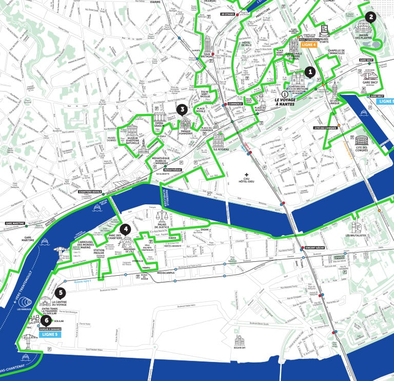 Carte des lieux privatisables à Nantes