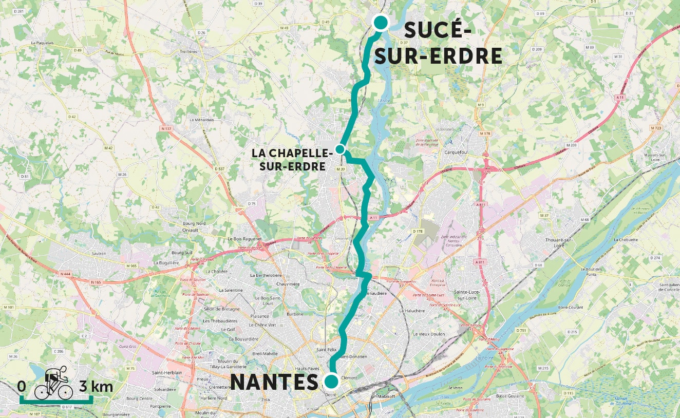 Carte parcours velo – Nantes – Sucé-sur-Erdre Carte parcours vélo - Nantes - Sucé-sur-Erdre