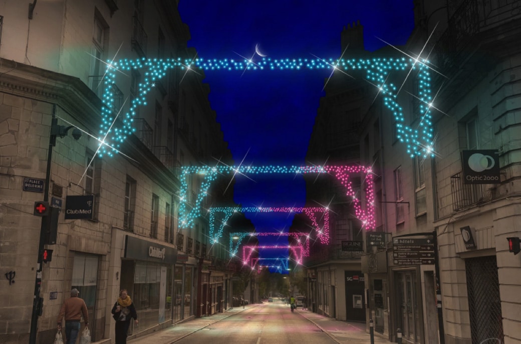 Vincent Olinet - Dessin préparatoire « La nuit je vois » - Nantes