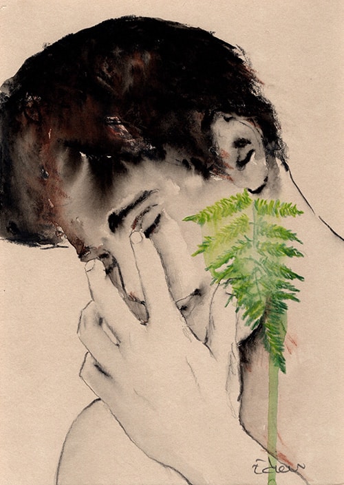 Sans titre, 2026, Aquarelle et crayon sur papier